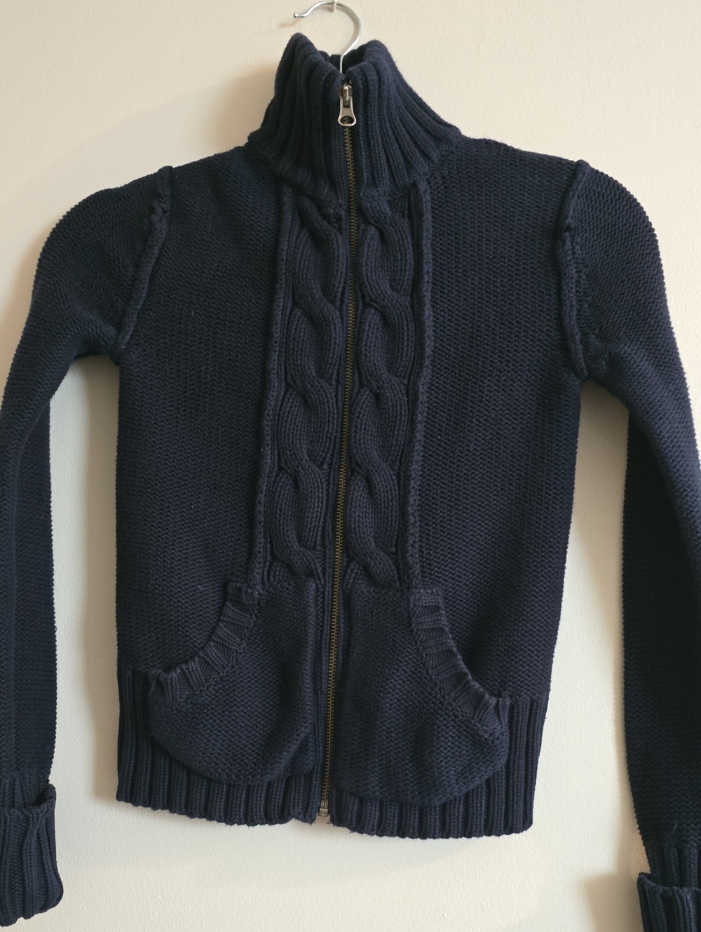 Vintage Old Navy Cable-Knit Zip-Up Sweater Jacket